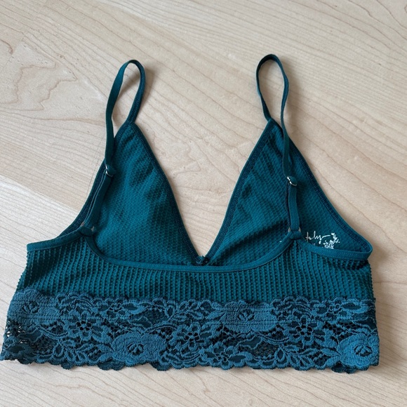 Bundle: Free People & DKNY Lace Bralettes - Teal & Olive Green XS/S - Picture 6 of 12